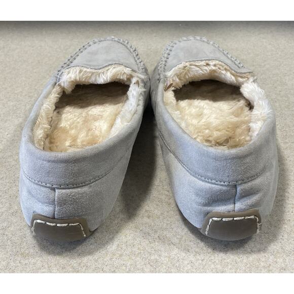 Floopi-Lilly Moccasin Faux Sued Slippers Gray Women’s Size 10 Casual Comfortable - Picture 3 of 10